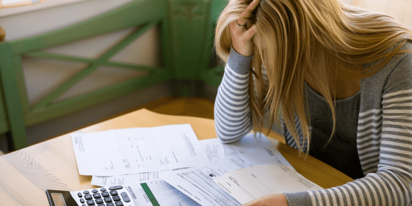 Young woman experiencing financial challenges, needing stress relief
